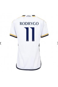 Real Madrid Rodrygo Goes #11 Jalkapallovaatteet Naisten Kotipaita 2023-24 Lyhythihainen